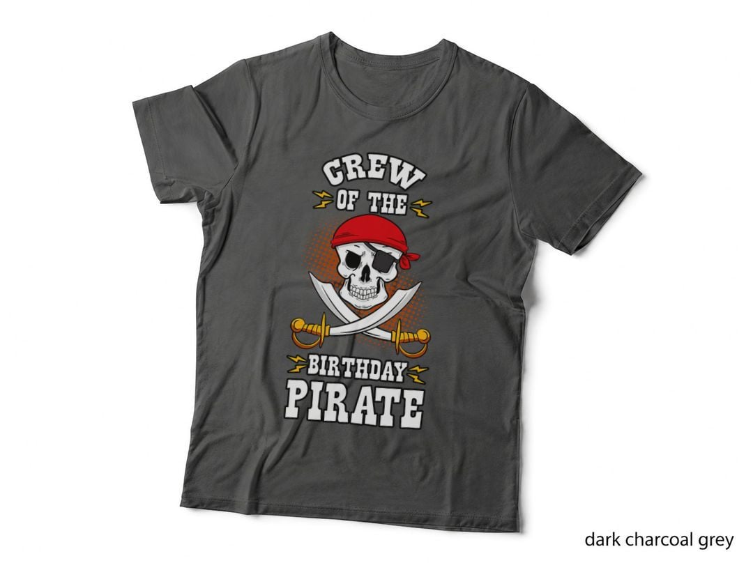Crew of the Birthday Pirate Themed Matching Birthday Party T-Shirt