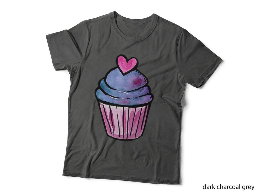 Cute Cupcake Heart Birthday Cupcake Art Bakery, Fashion, Foodie Gift T-Shirt