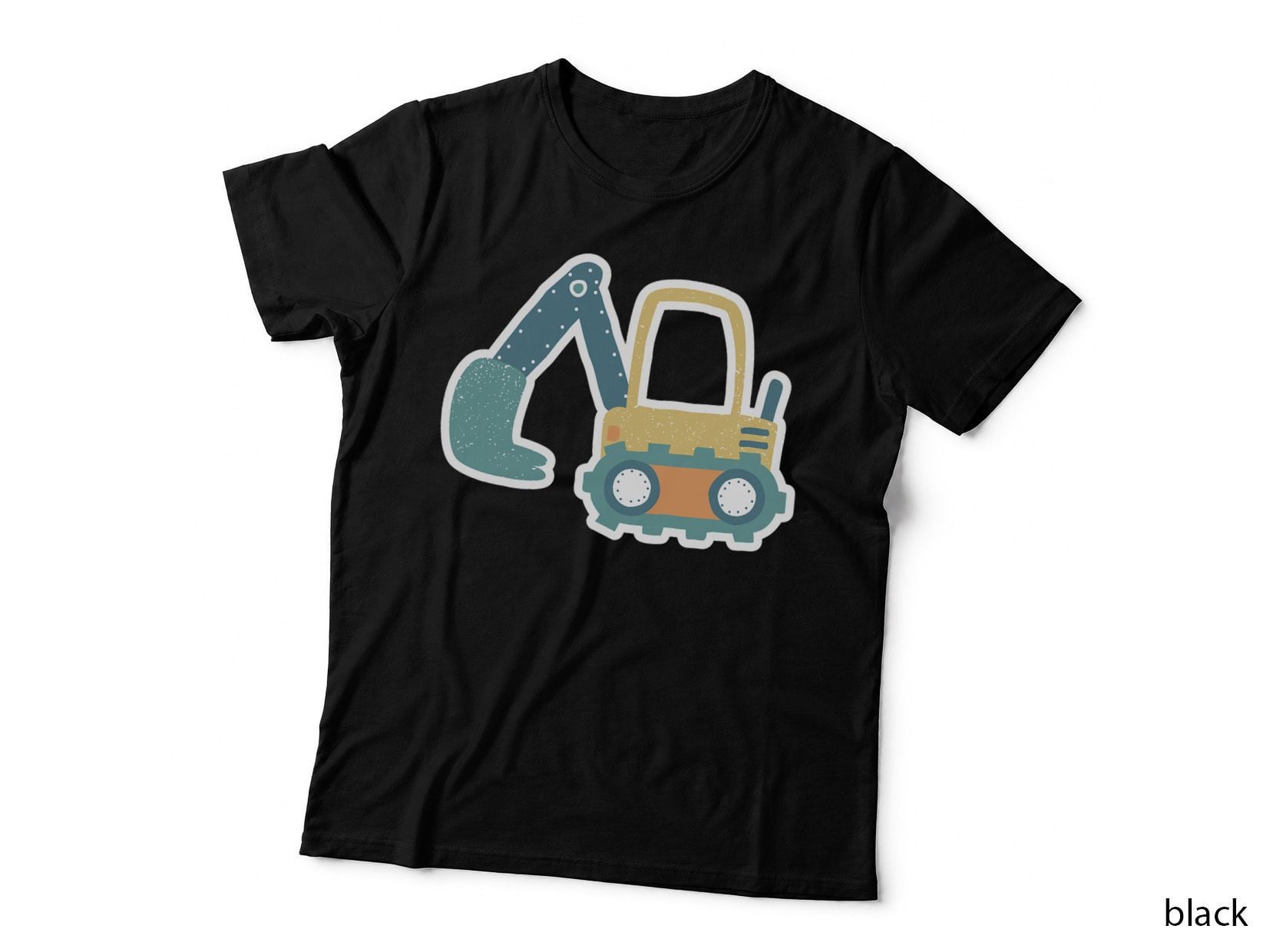 Cute Excavator Construction Machine I Boys Kids Birthday T-Shirt