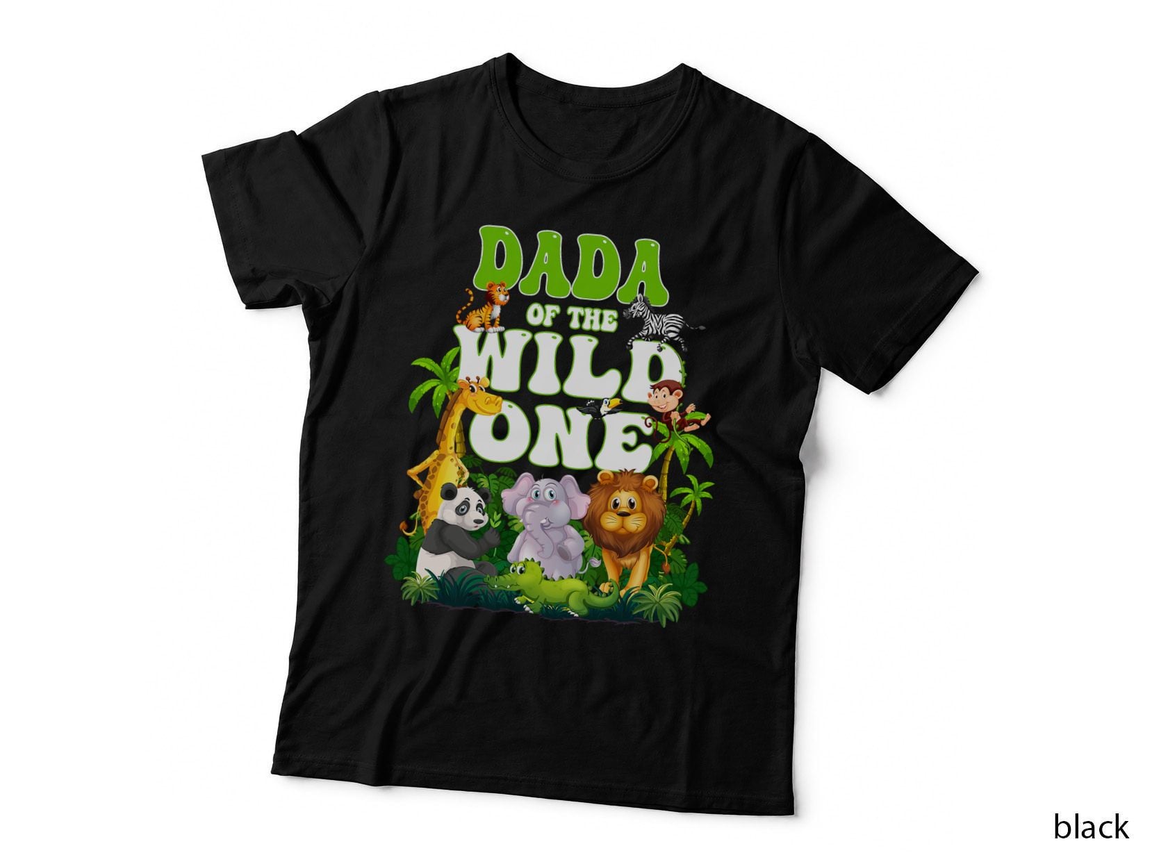 Dada of Wild One Zoo Keeper Jungle Safari Birthday T-Shirt