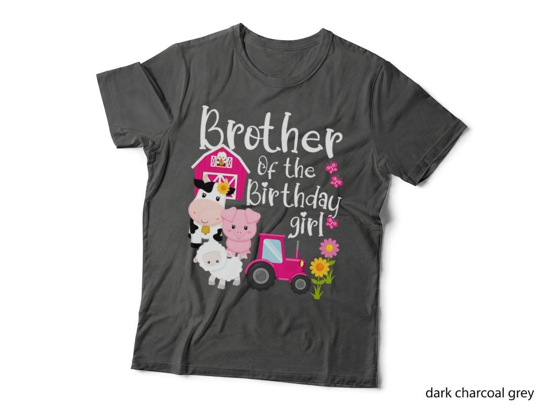 Farm Animals Brother of the Birthday Girl Party Barnyard T-Shirt