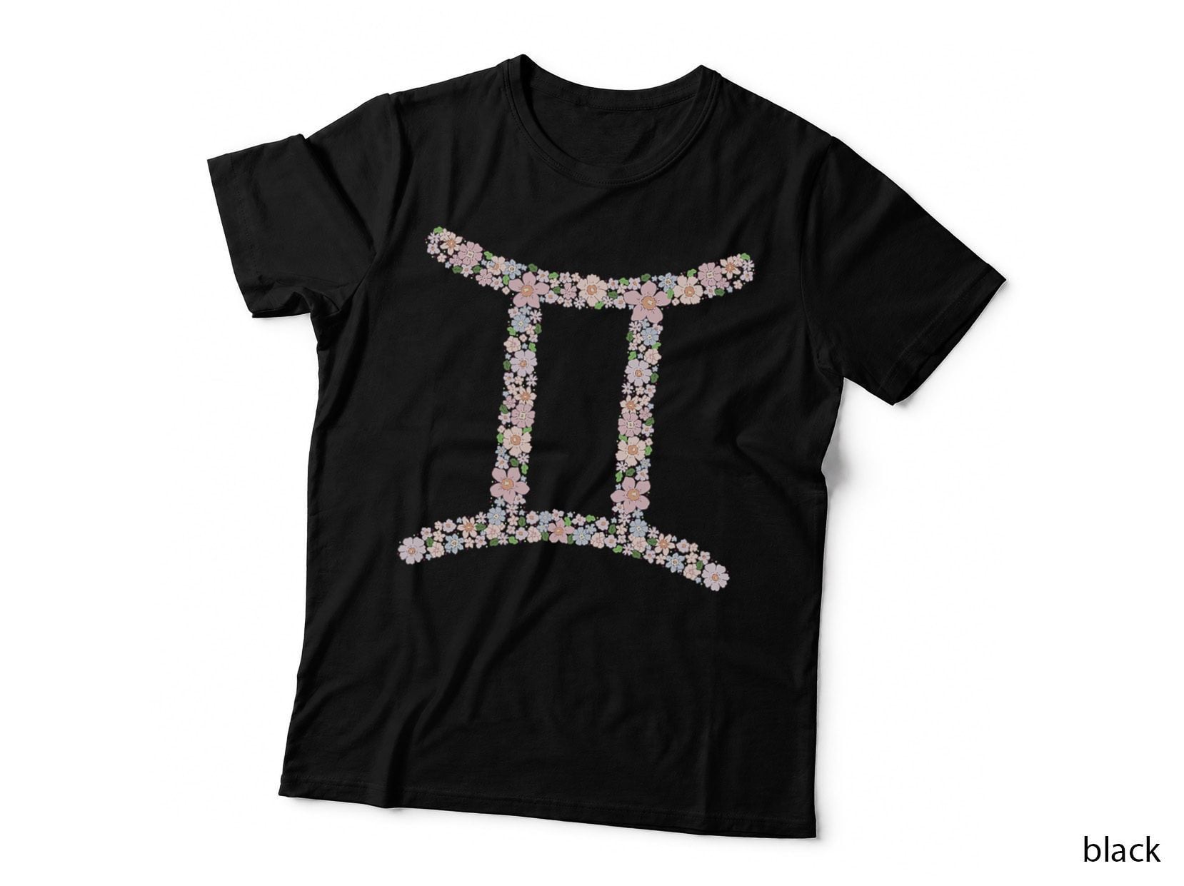 Gemini Zodiac Sign Flowers May June Birthday Astrology T-Shirt