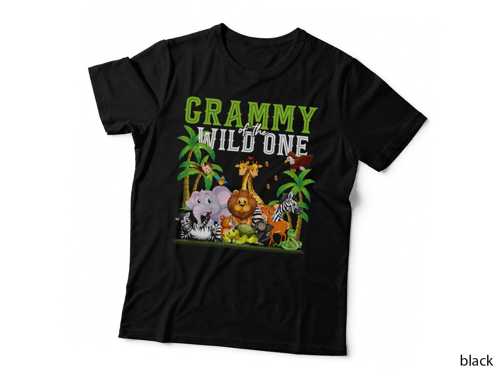 Grammy of the Wild One Zoo Birthday Safari Jungle Animal T-Shirt
