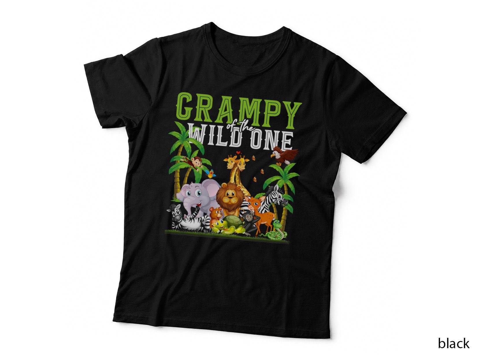 Grampy of the Wild One Zoo Birthday Safari Jungle Animal T-Shirt