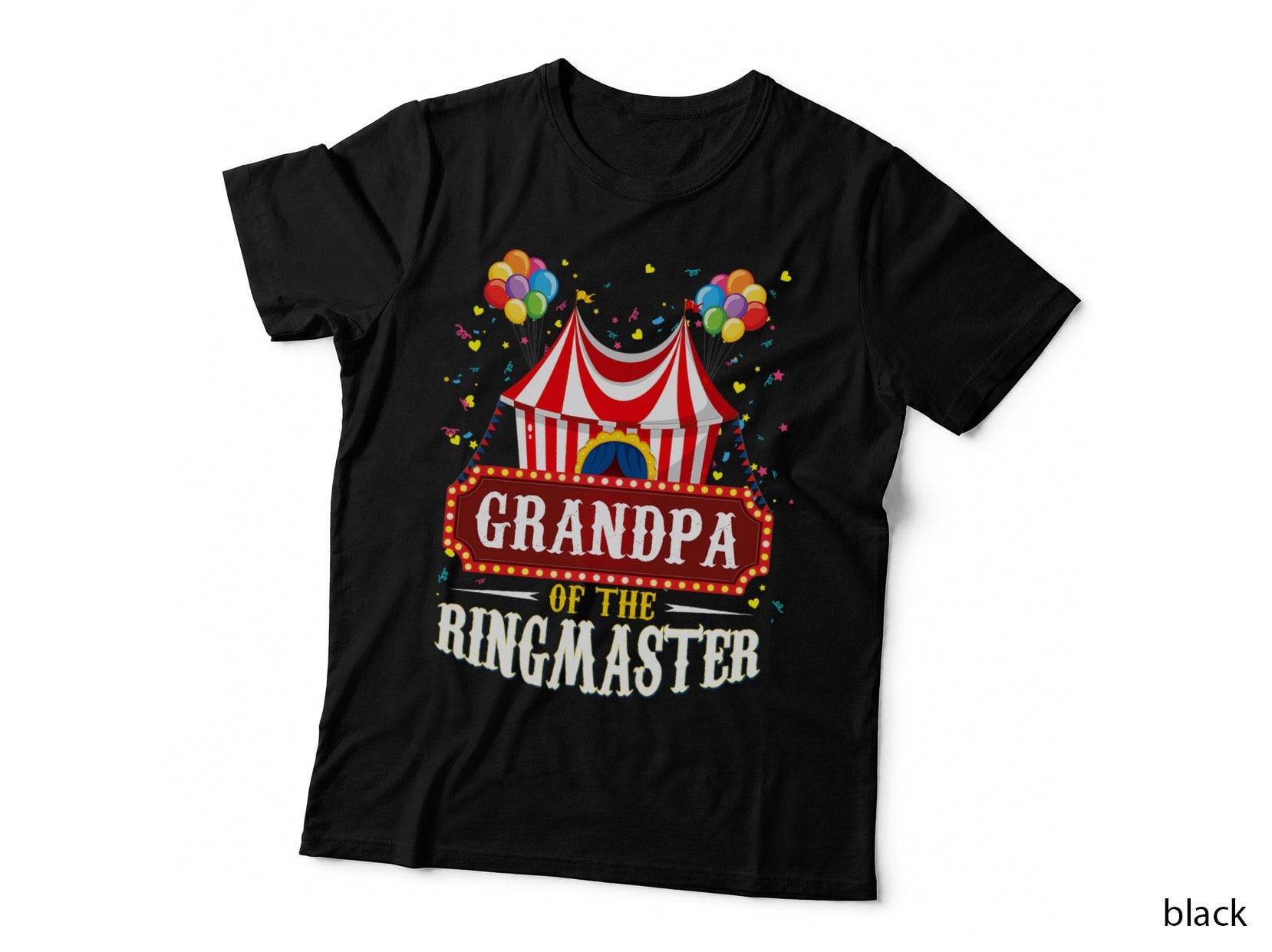 Grandpa of the Birthday Ringmaster Kids Circus Family Party T-Shirt