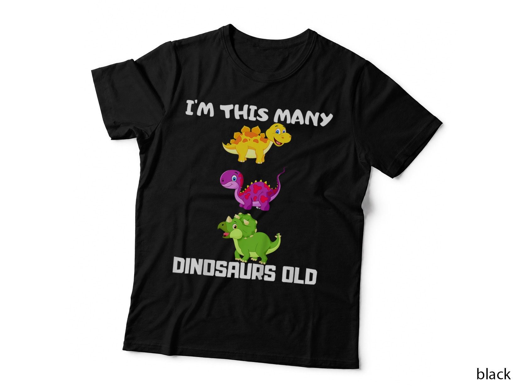 I'm This Many Dinosaurs Old 3 Years Third Birthday Kids T-Shirt