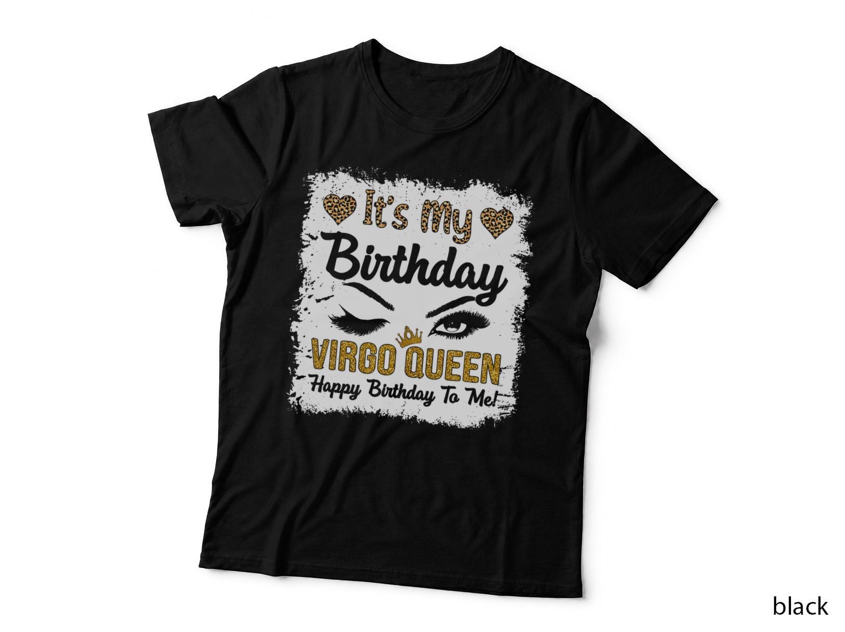 It's My Birthday Virgo Queen T-Shirt, Leopard Print, Birthday Queen Apparel