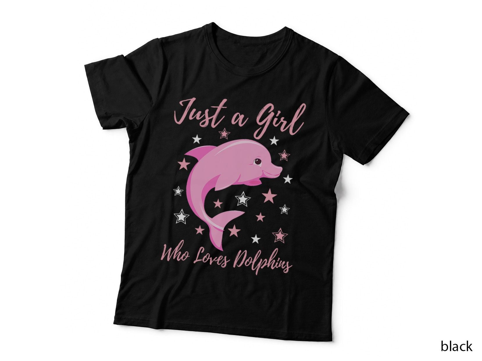 Just a Girl Who Loves Dolphins Design Birthday Girl Ocean T-Shirt