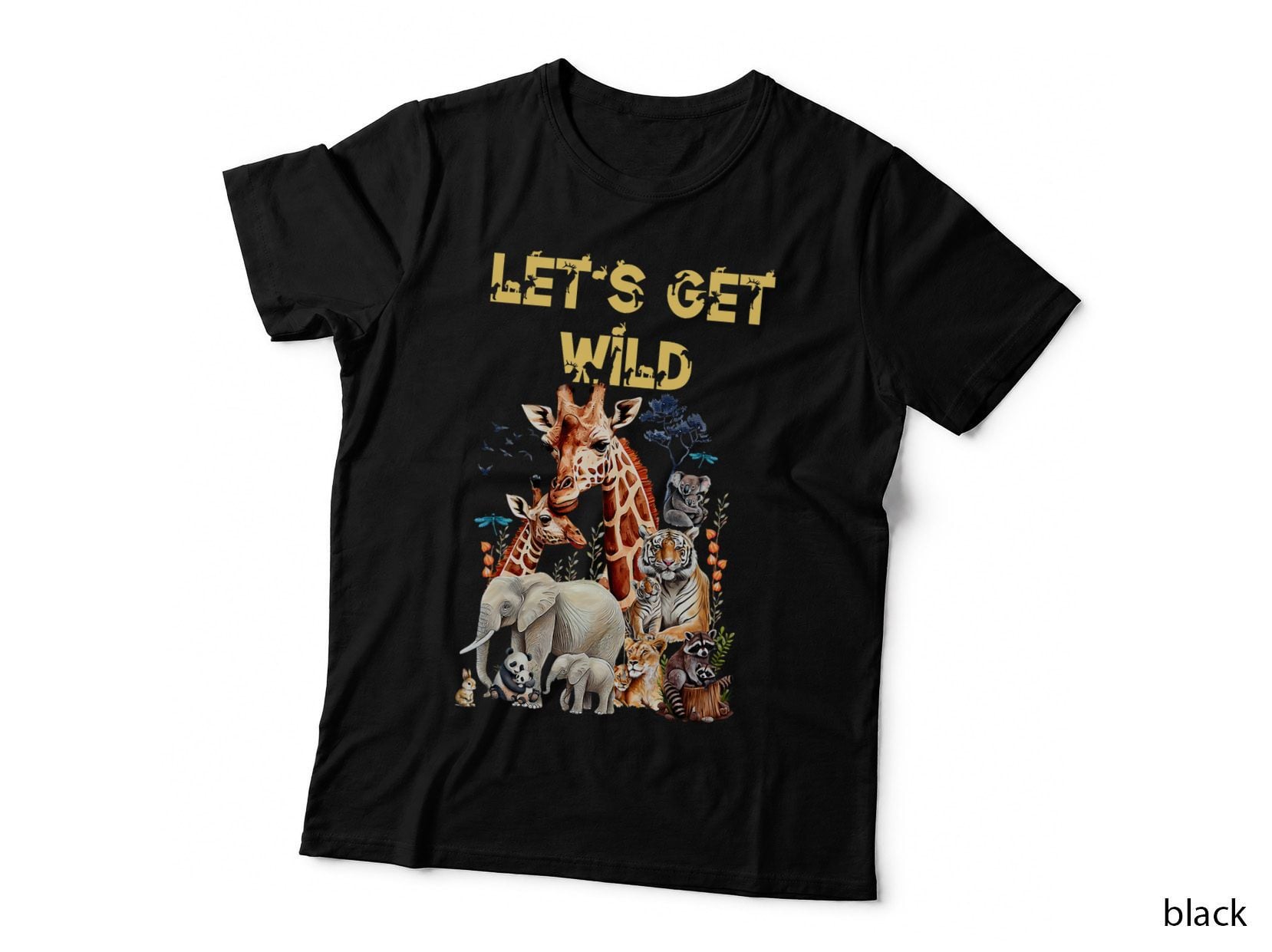 Lets Get Wild Birthday Animals -Wildlife Safari Zoo Theme T-Shirt