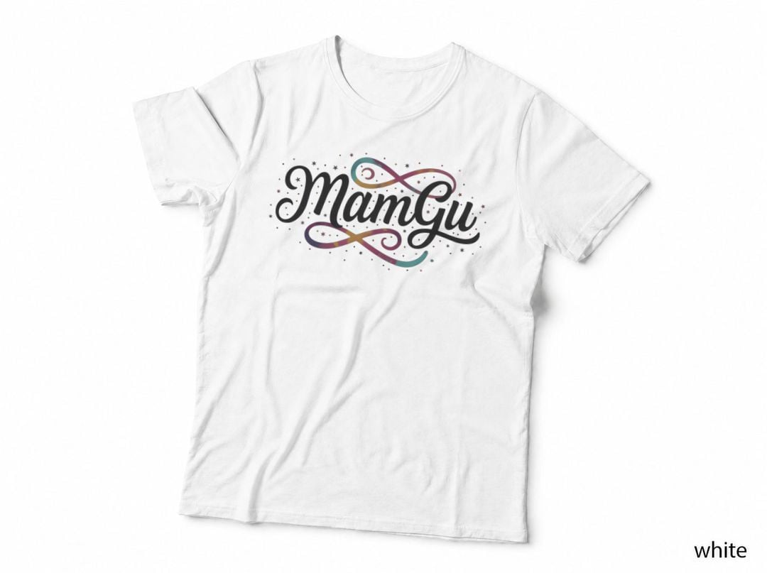 Mamgu Welsh Grandmother Birthday Present Vibrant Rainbow Cursive T-Shirt