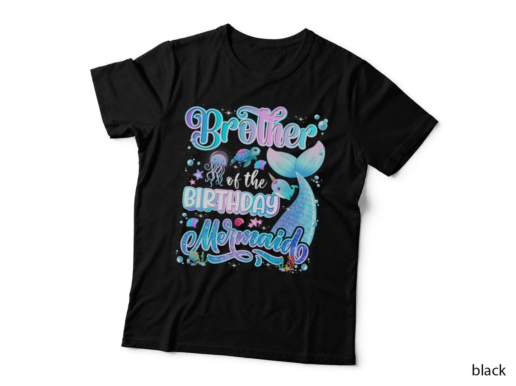 Mermaid Birthday T-Shirt, Underwater Fantasy, Family Birthday Party
