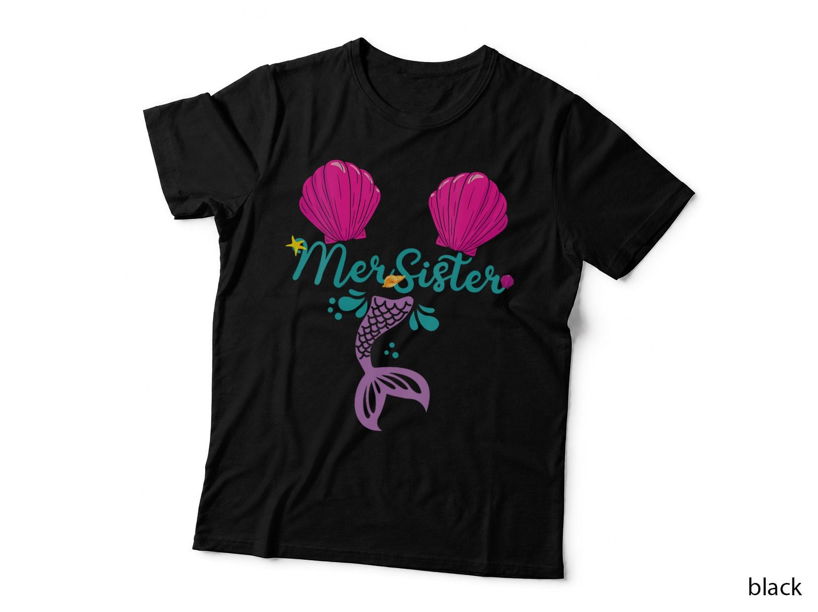 Mermaid Mersister Girl Birthday Family Sea Matching Party, Mermaid T-Shirt