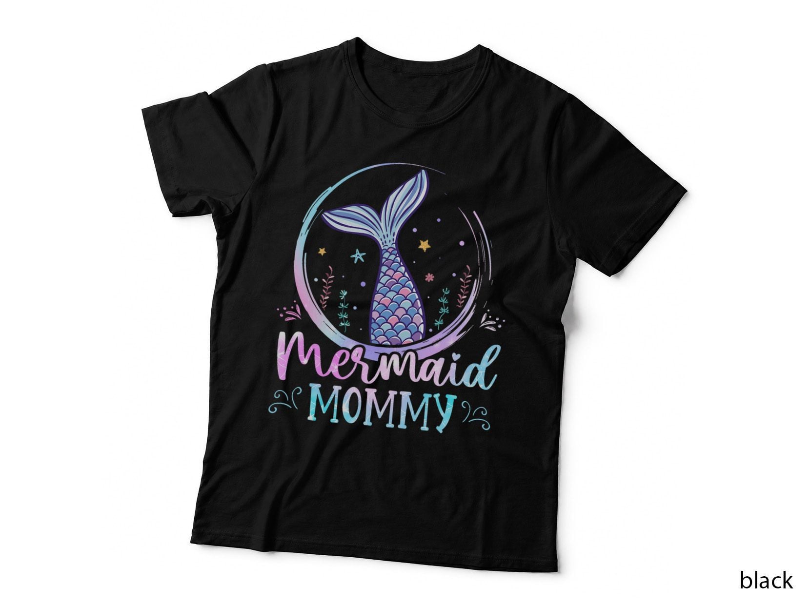 Mermaid Mommy Birthday Mermaid Family Matching Party Squad T-Shirt