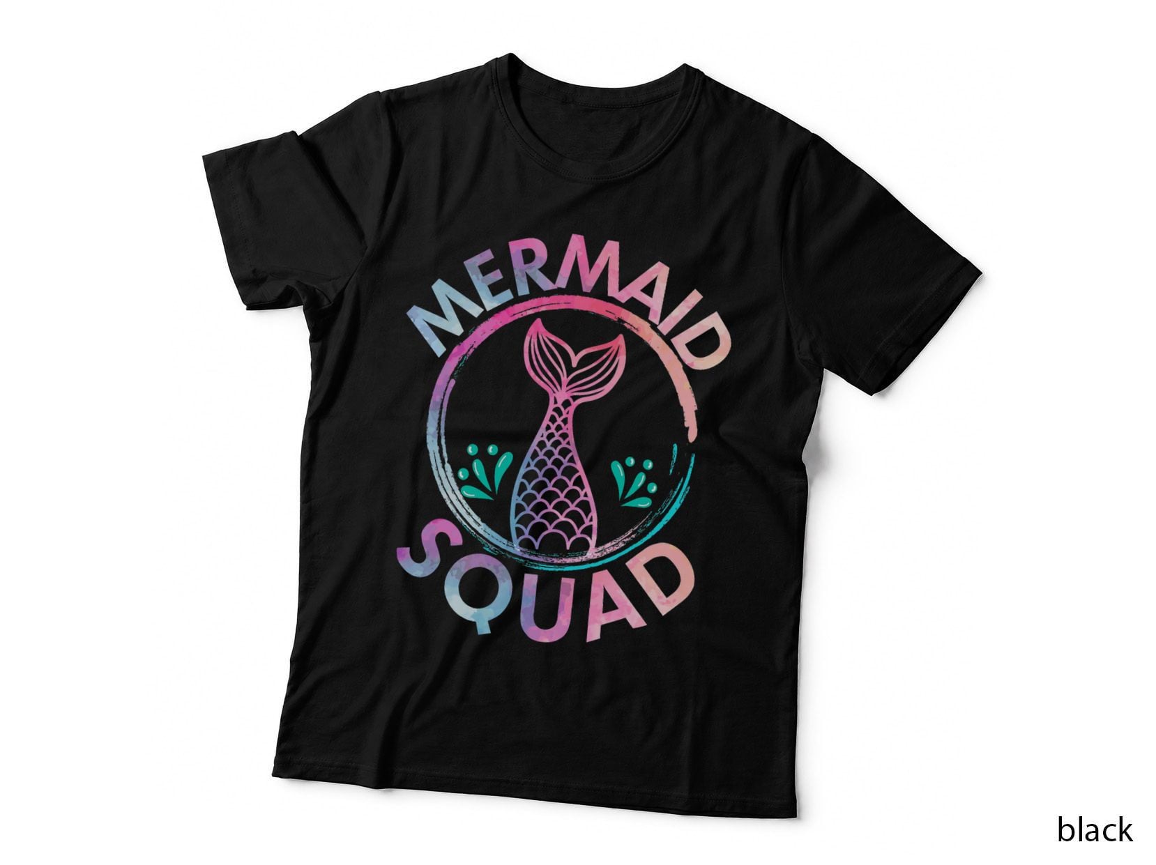 Mermaid Squad Birthday Mermaid Tail Family Matching Beach, Party Wear T-Shirt