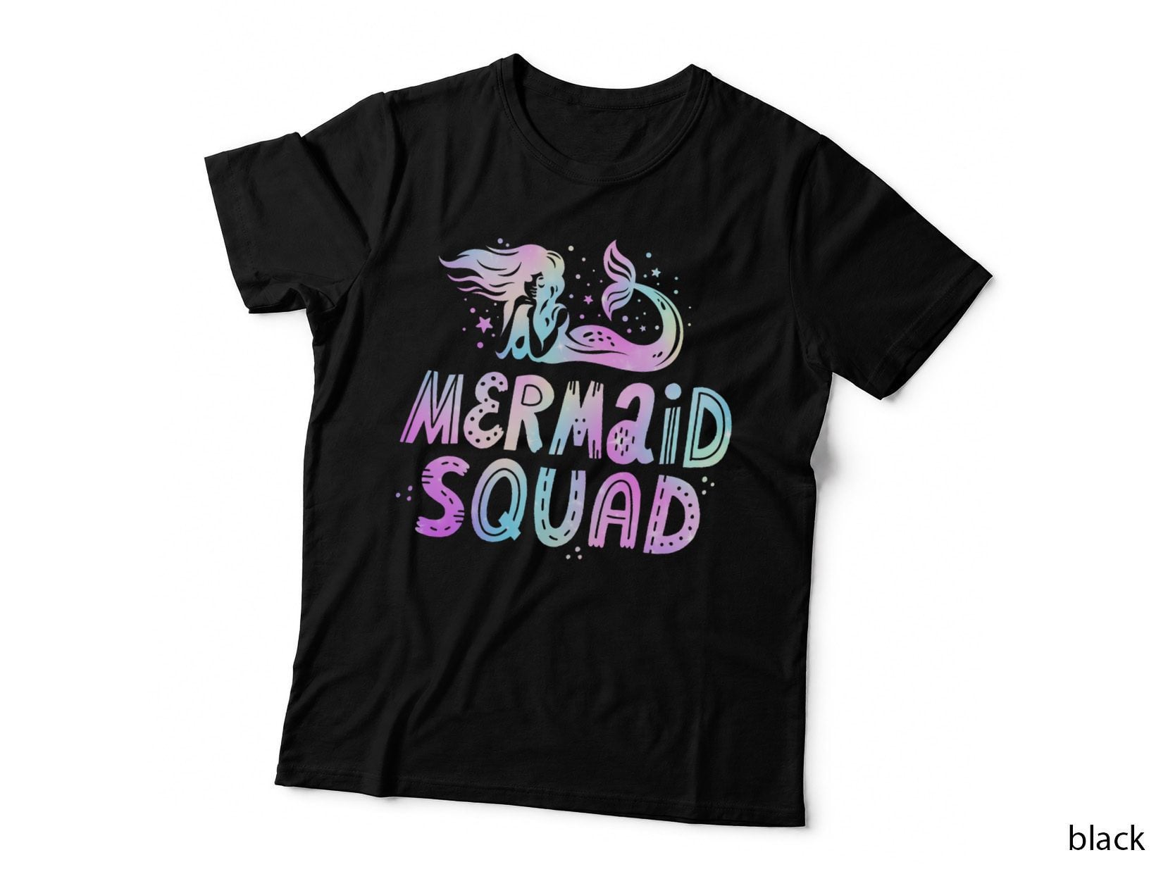Mermaid Squad Birthday Party T-Shirt, Mermaid Squad, Kids Girl Party