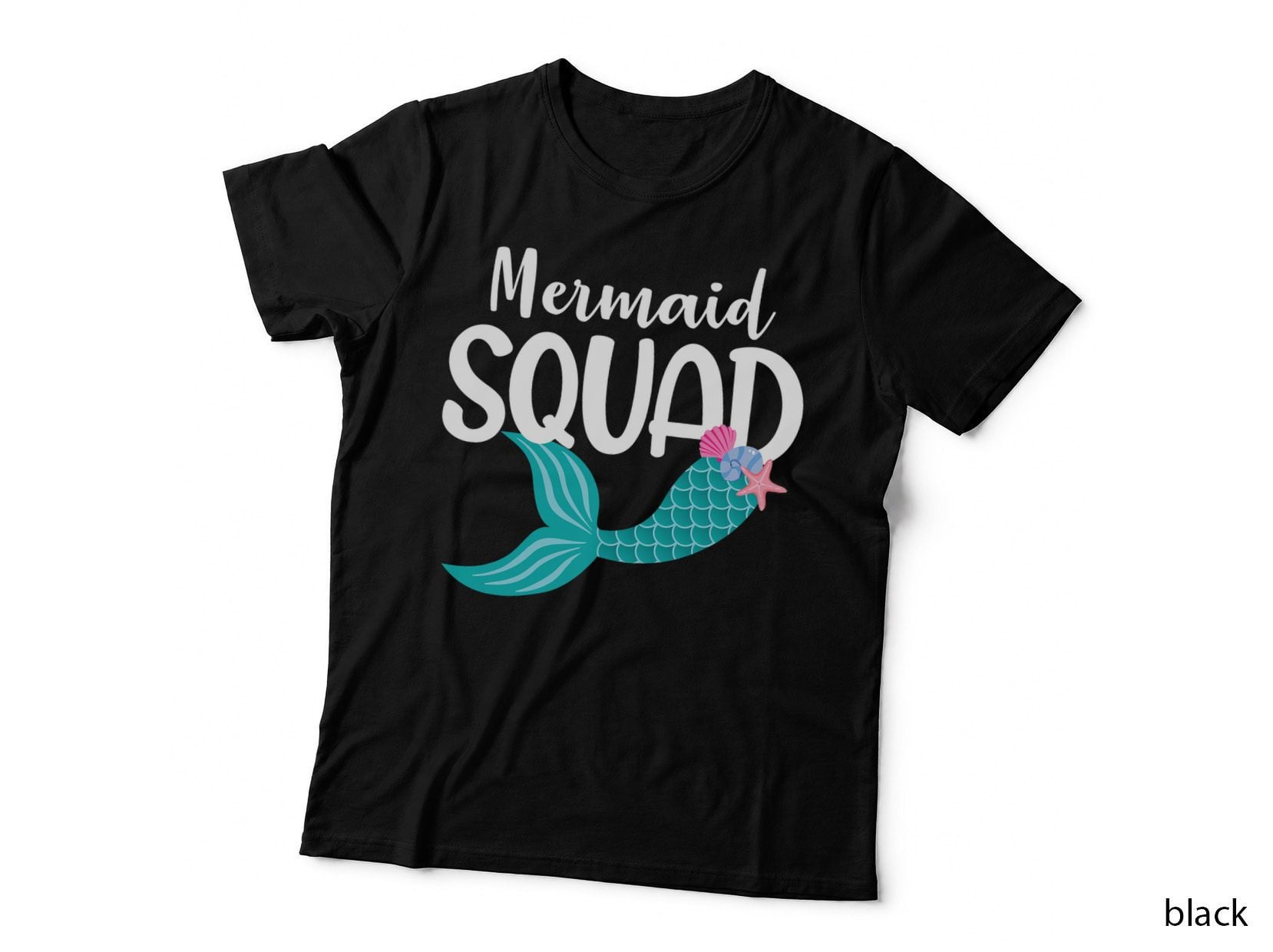 Mermaid Squad Birthday Princess Toddler Girls Birthday T-Shirt