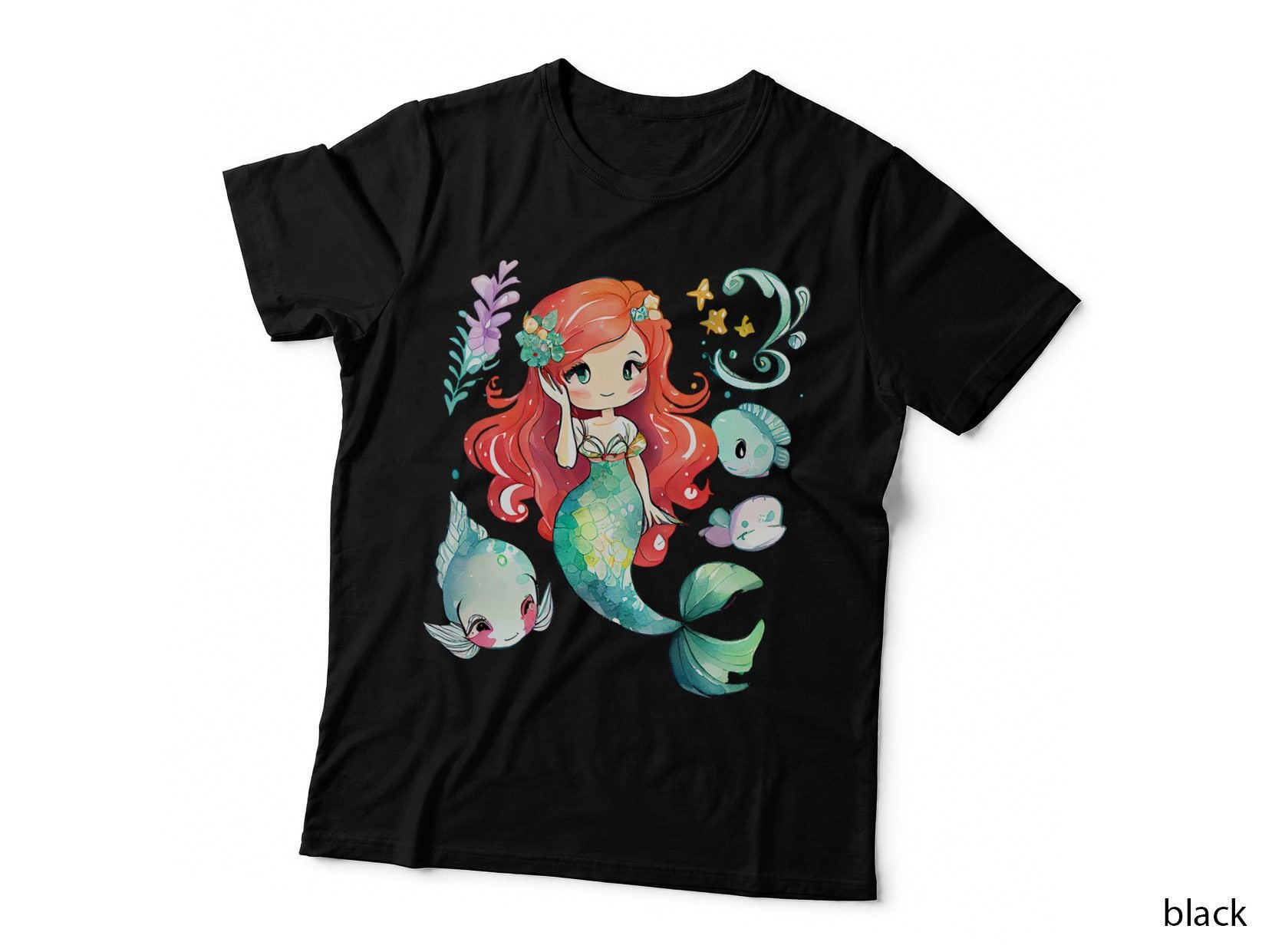 Mermaid Squad Fairytale Beach Birthday Party Kids Girls T-Shirt