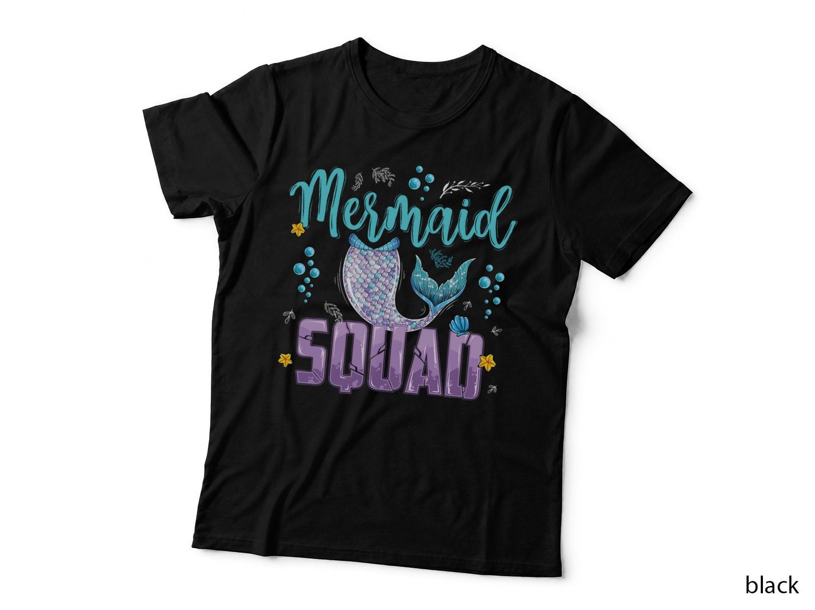 Mermaid Squad Party T-Shirt, Mermaid Birthday Matching Set, Family Fun