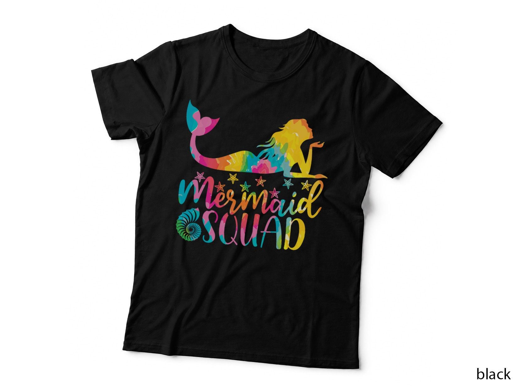 Mermaid Squad Shirt for Girls Women Mermaid Birthday Squad T-Shirt
