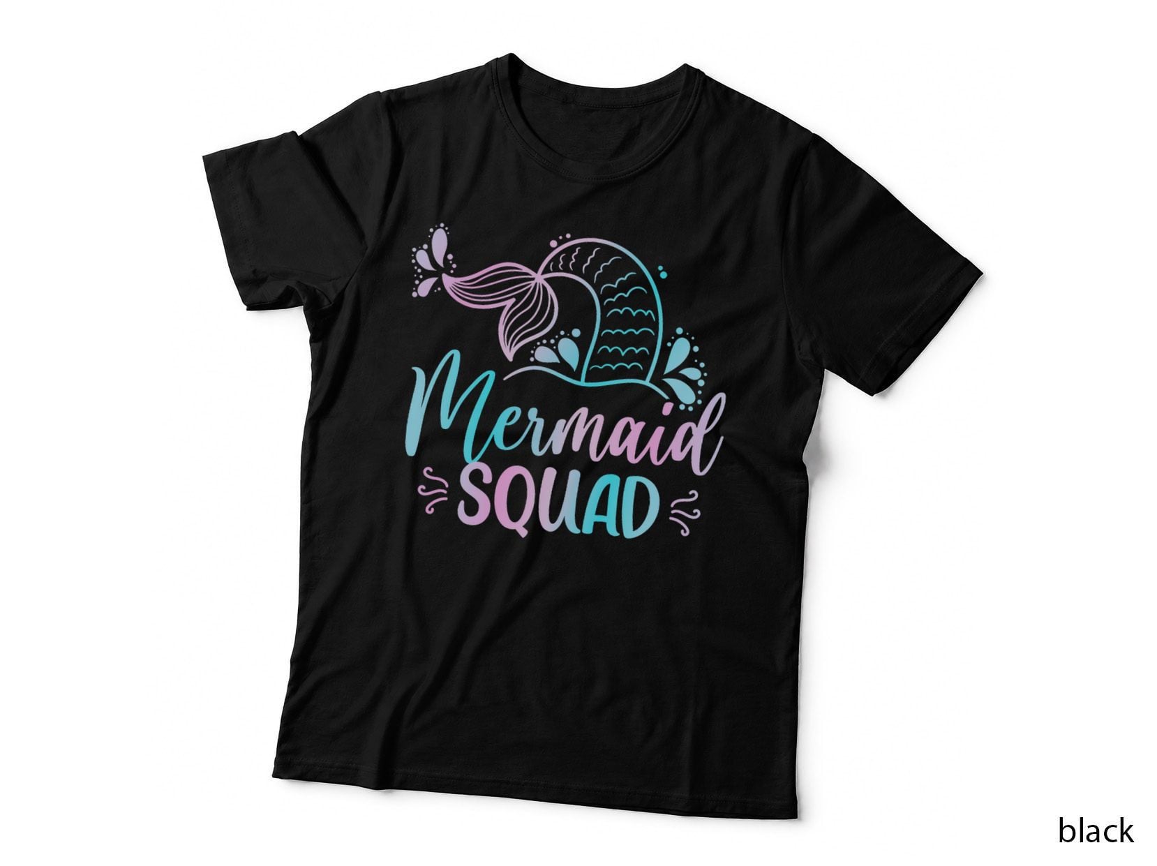 Mermaid Squad T-Shirt, Birthday Squad, Girls Kids Toddler