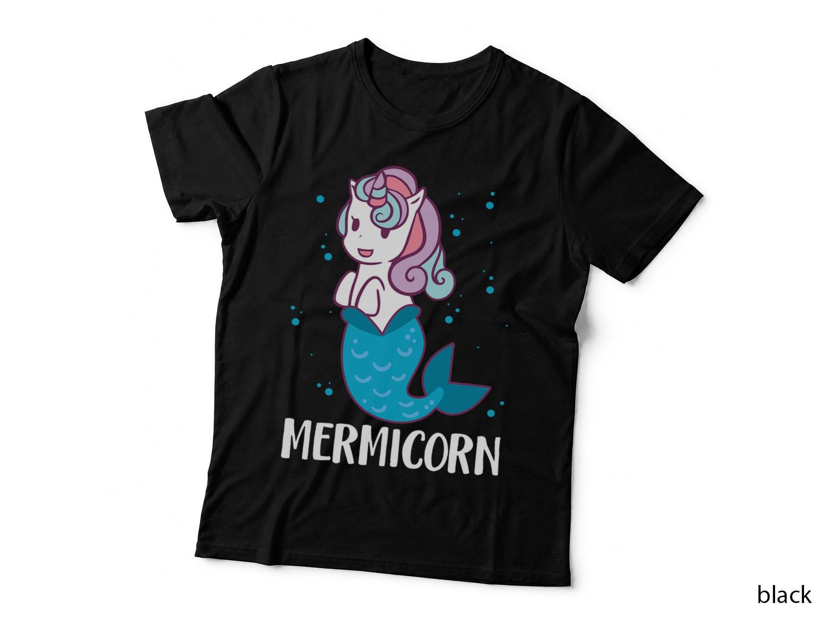Mermicorn Cute Mermaid Unicorn Birthday Girls T-Shirt