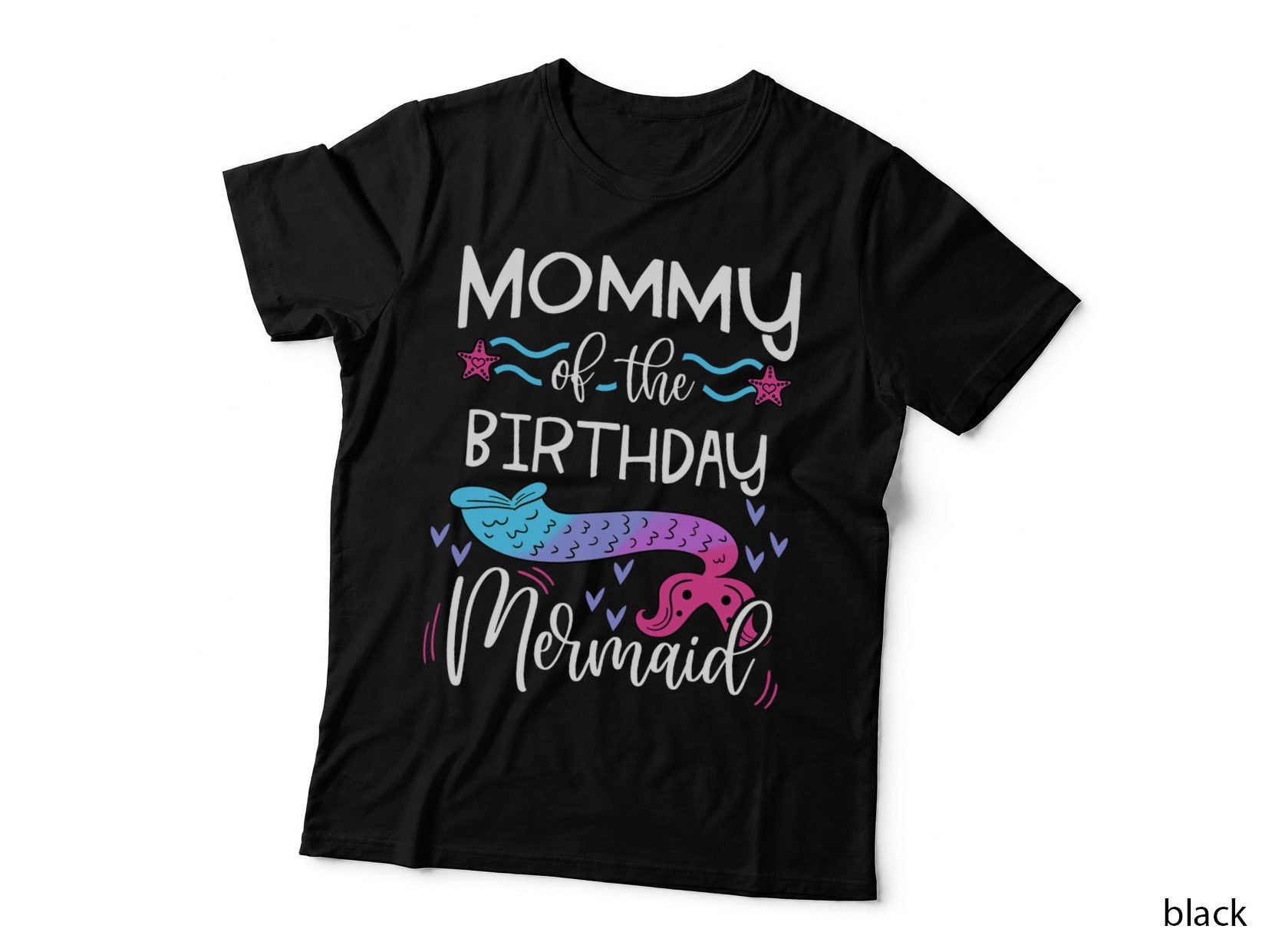 Mommy of the Birthday Mermaid T-Shirt, Family Party Celebration