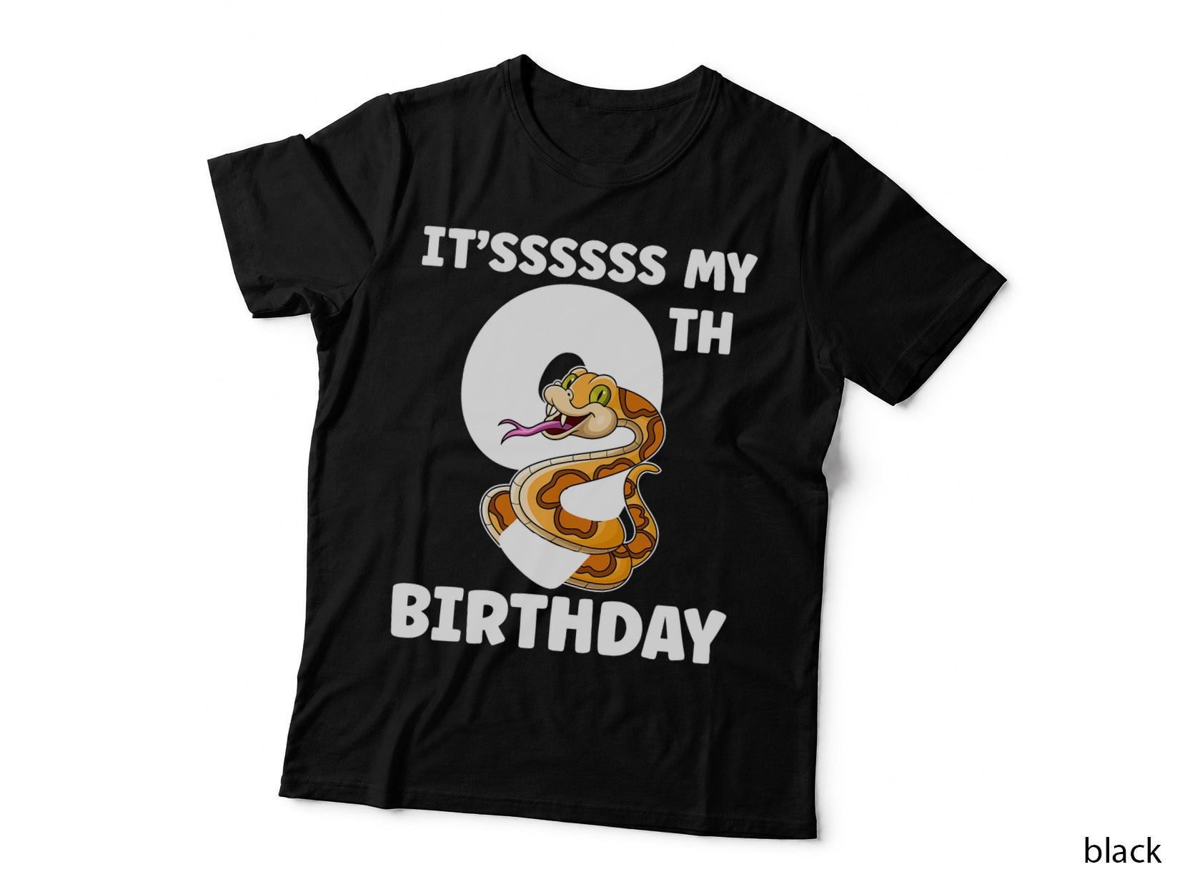 Nine Year Old Snake Birthday T-Shirt, Reptile Party Theme
