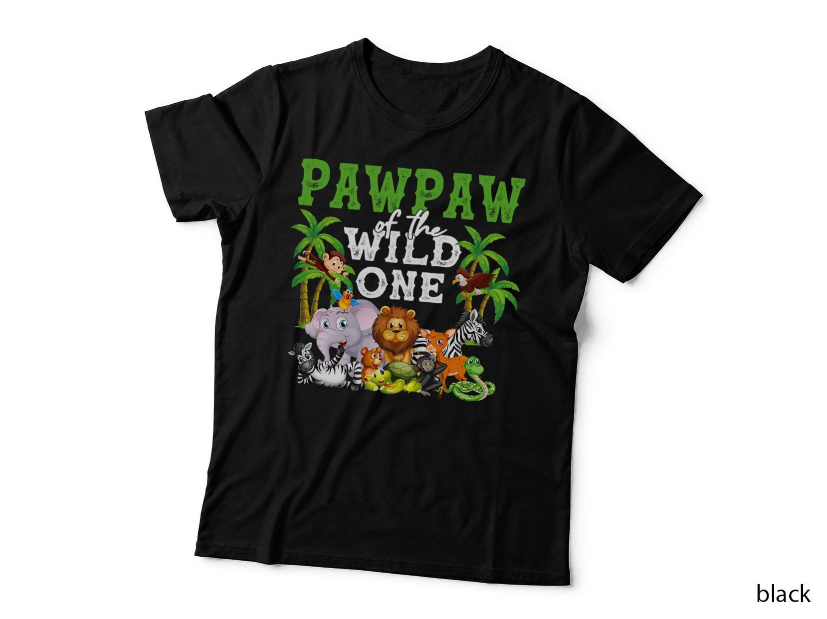 Pawpaw of Wild One Zoo Birthday Safari Jungle Animal T-Shirt