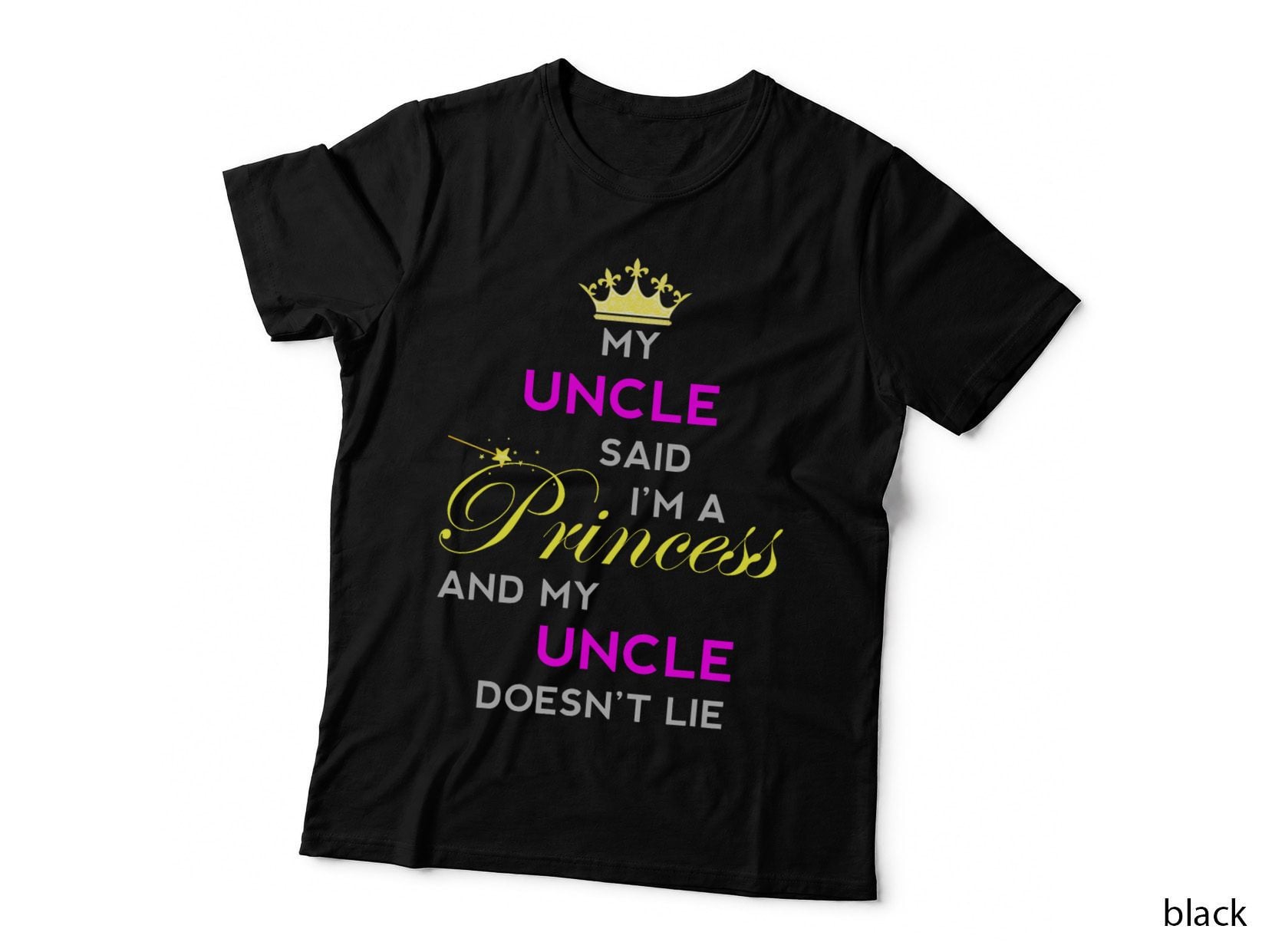 Princess Tiara Birthday Gift T-Shirt, Quotes Typography, Girls Apparel