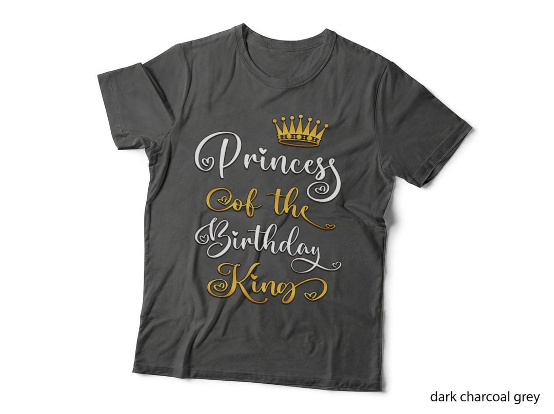 Princess of the Birthday King T-Shirt, Birthday Party Apparel, Party Favors