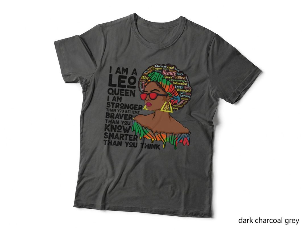 Proud Afro Leo Queen July August Birthday Leo Zodiac Sign T-Shirt
