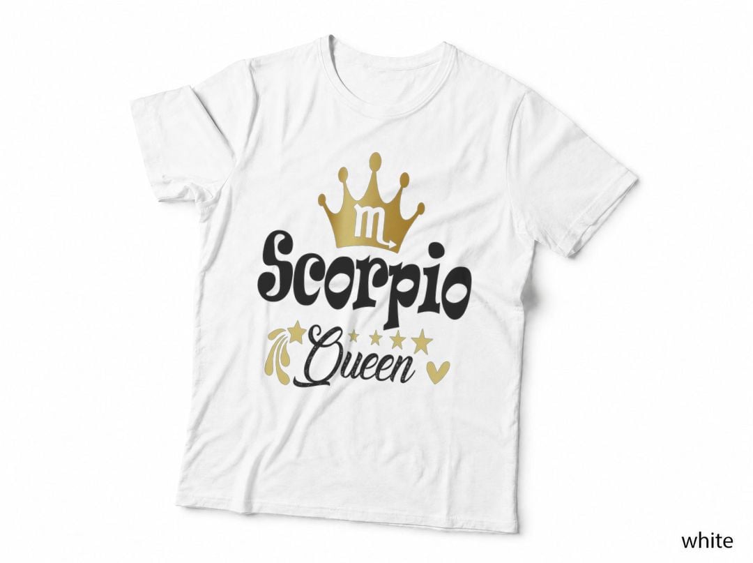 Scorpio Queen Zodiac Sign Horoscope Birthday Women Girls T-Shirt