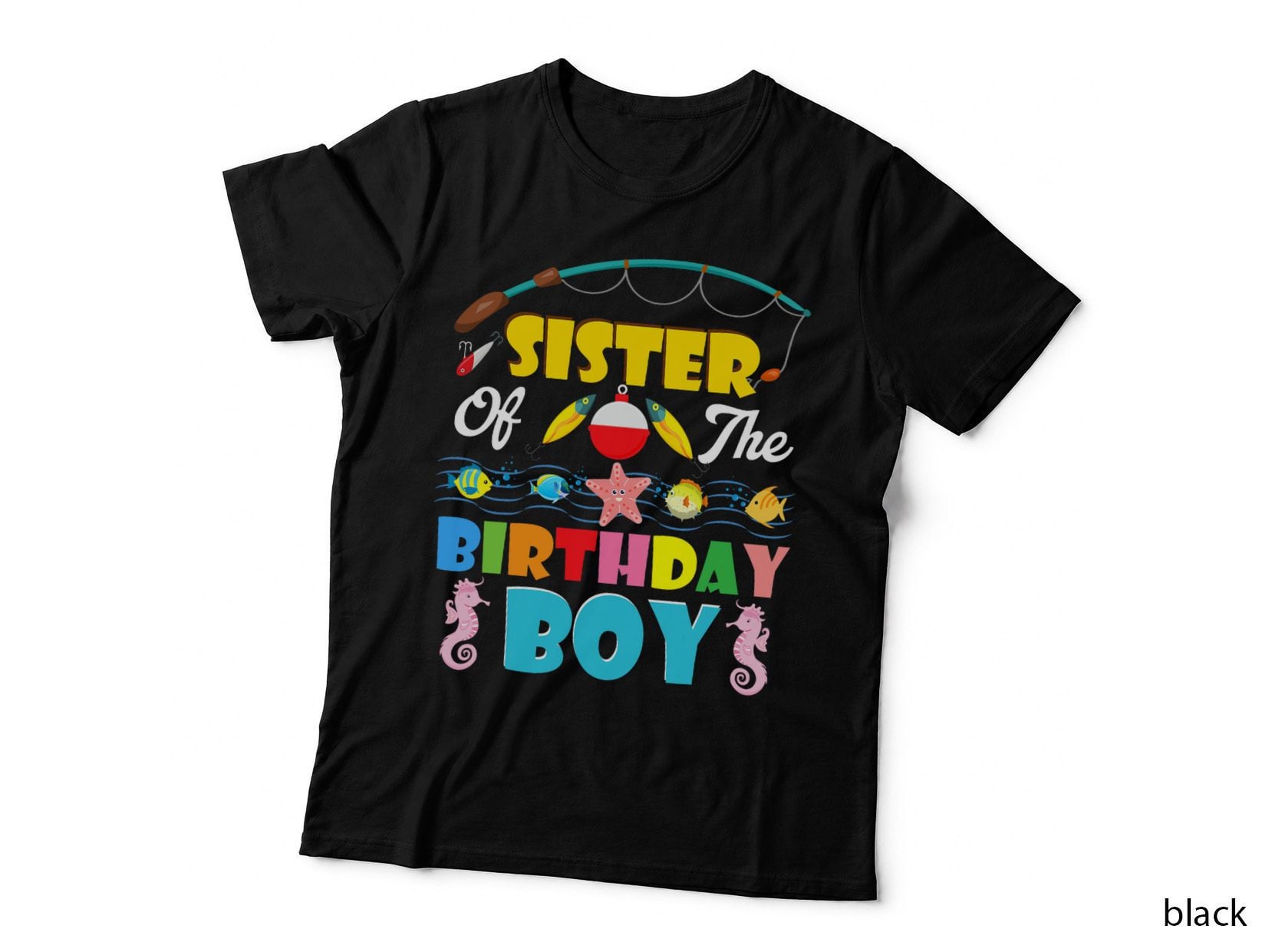 Sister of the Birthday Boy O Fish Ally One Birthday Outfit T-Shirt