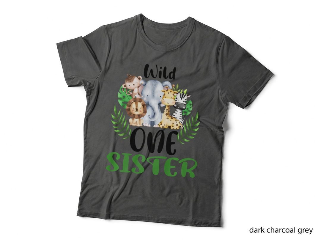Sister of the Wild One Zoo Birthday Safari Jungle Animal, Graphic T-Shirt