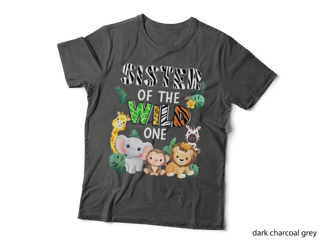 Sister of the Wild One Zoo Theme Birthday Safari Animal T-Shirt