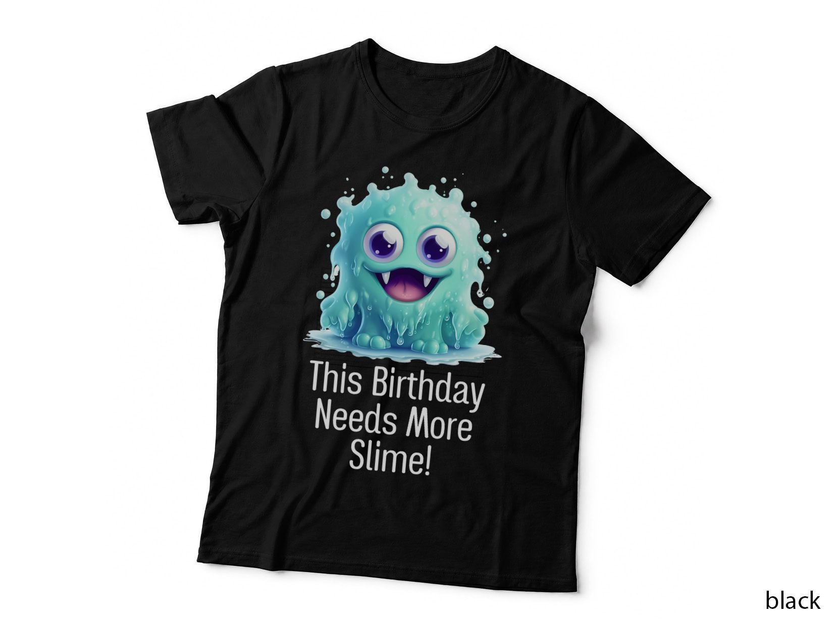 Slime Birthday T-Shirt, Slime Theme, Birthday Party Wear