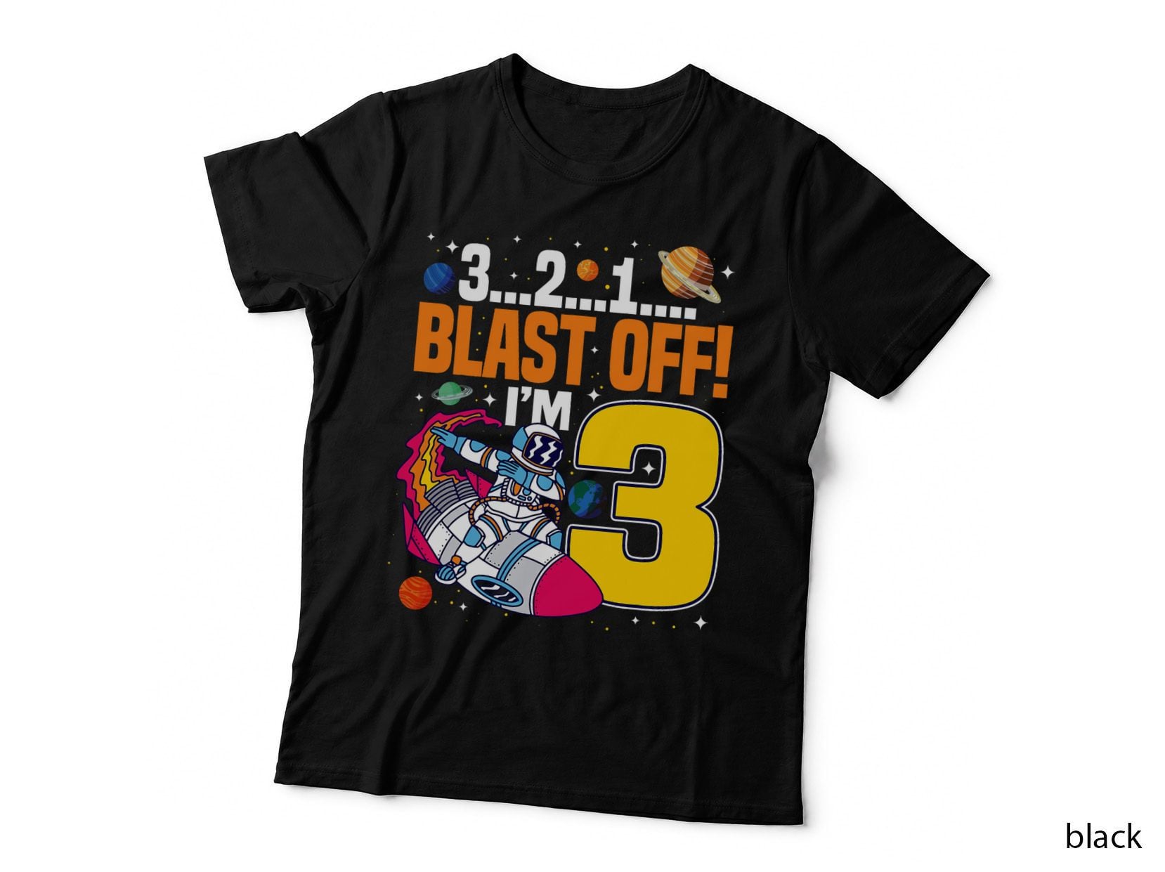 Space Astronaut Rocket T-Shirt, Space Exploration Theme, Kids Birthday Gift