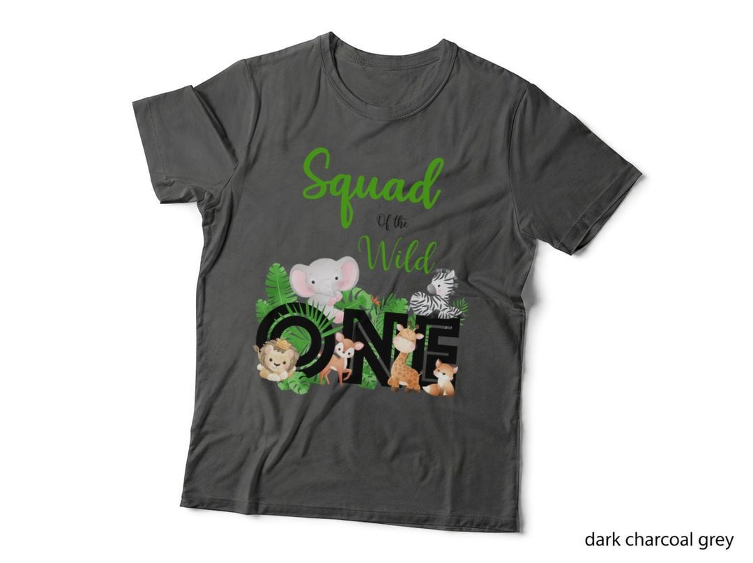 Squad of the Wild One Zoo's Happy Birthday Jungle Animal T-Shirt