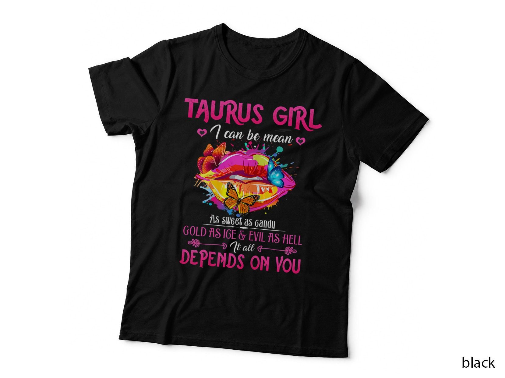 Taurus Queen Lips Taurus Zodiac Sign Horoscope Birthday T-Shirt