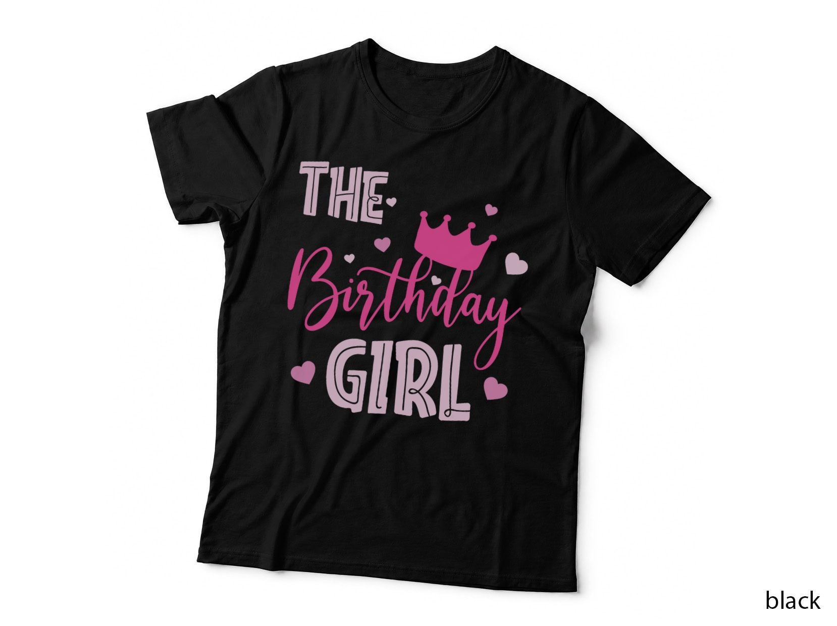 The Birthday Girl Cute Pink Matching Family Party T-Shirt