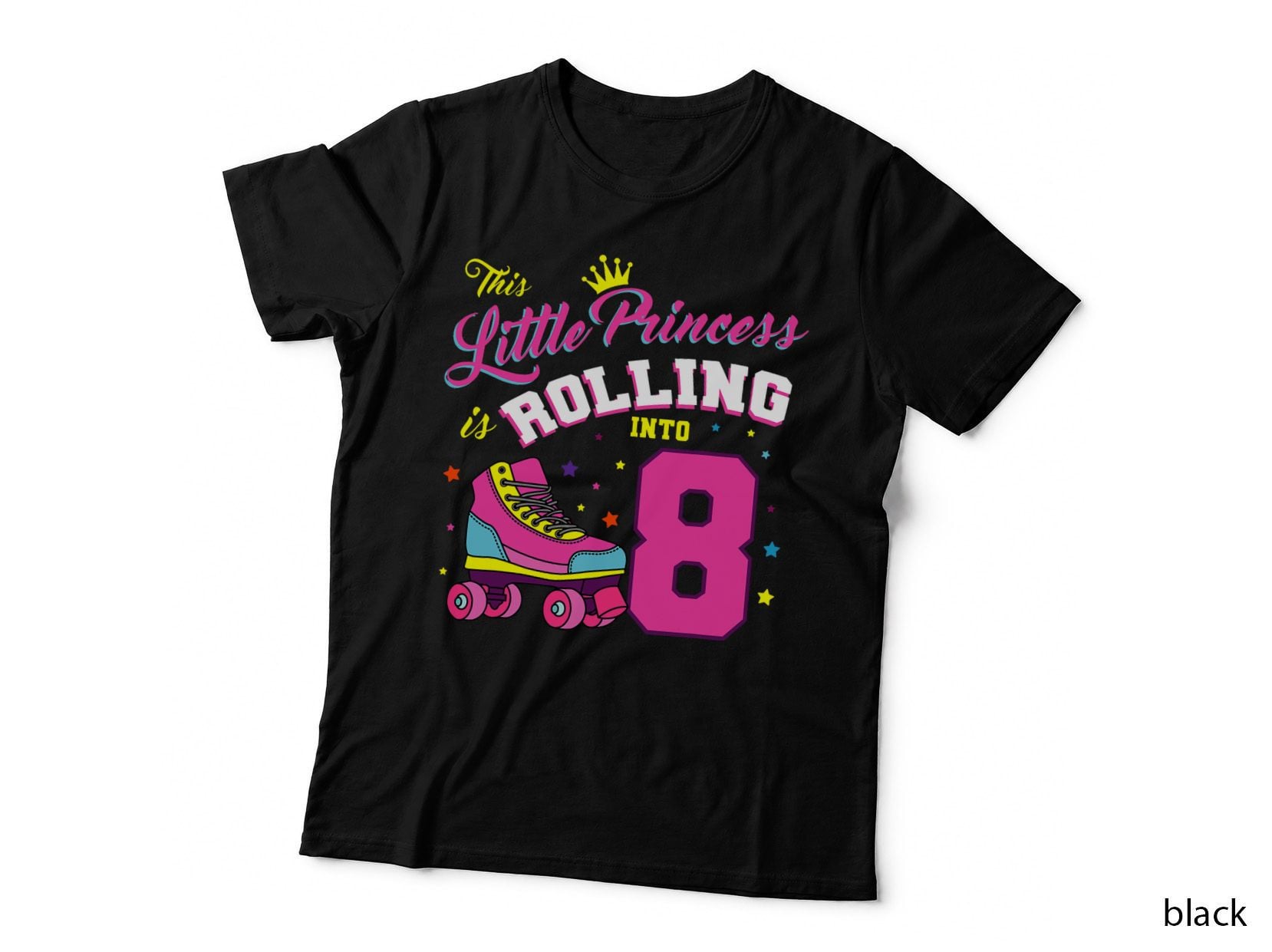 This Little Princess Is Rolling into 8 Roller Skates Birthday T-Shirt