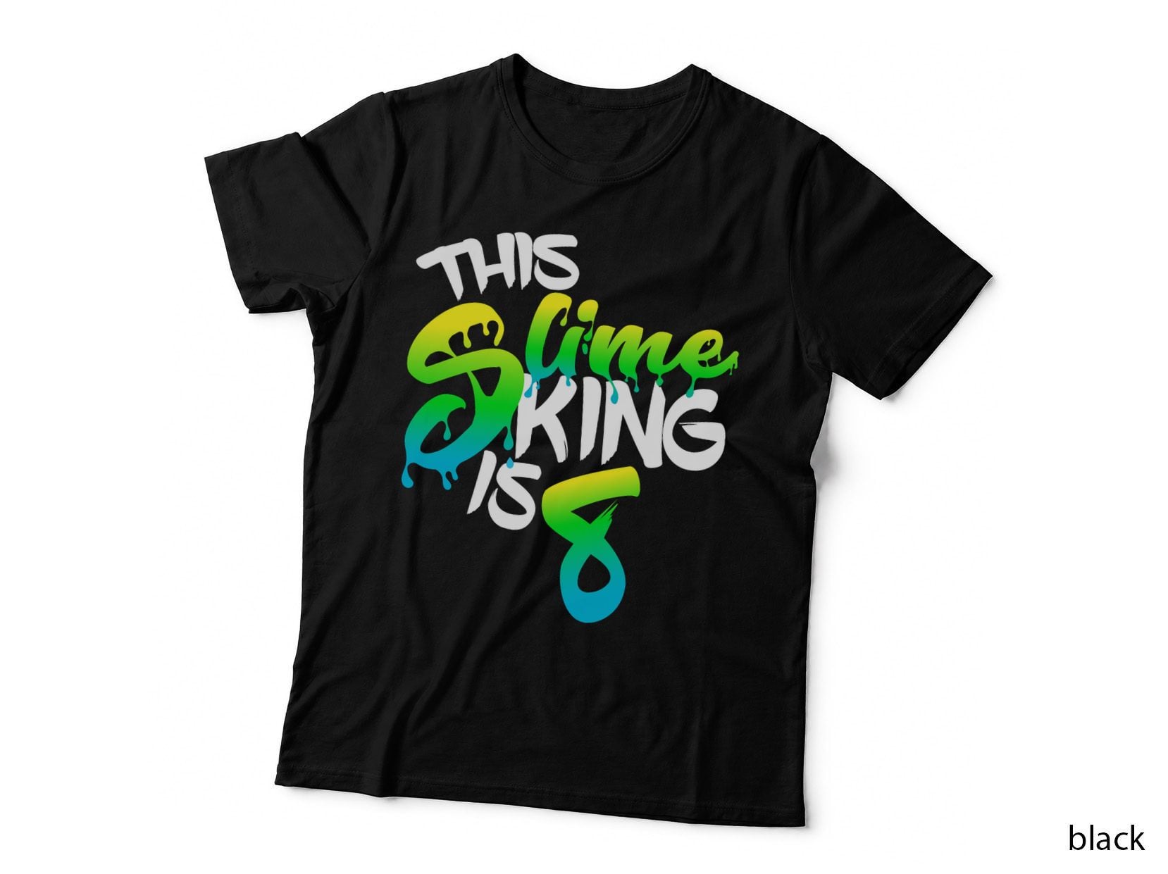 This Slime King Is 8 Slime Gift Birthday for Boys T-Shirt