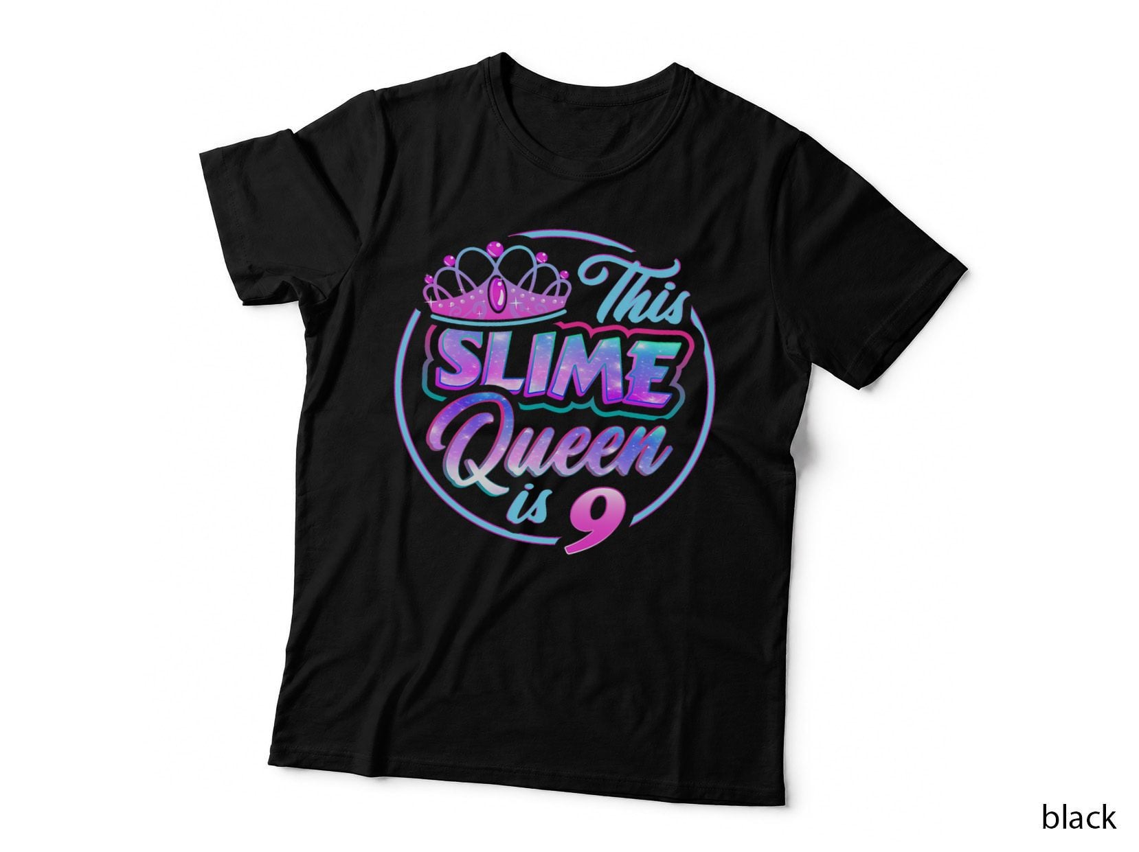 This Slime Queen Is 9 T Girls Birthday Party Gift Kit T-Shirt