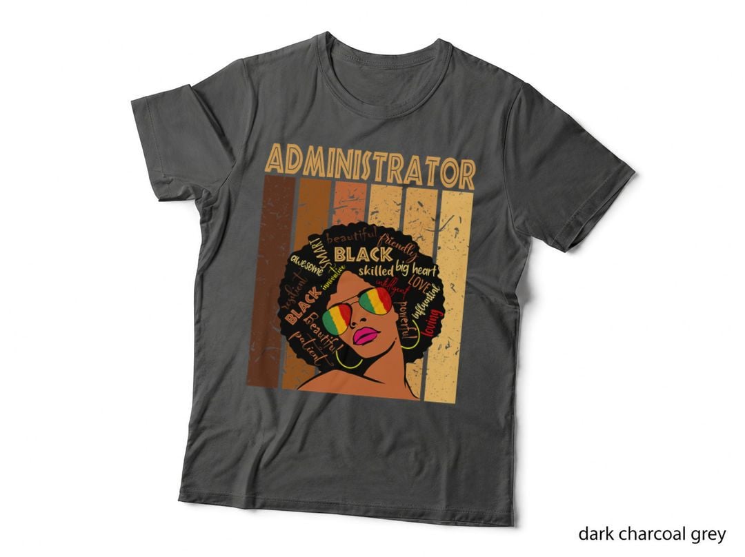 Administrator Afro African American Black History Month T-Shirt