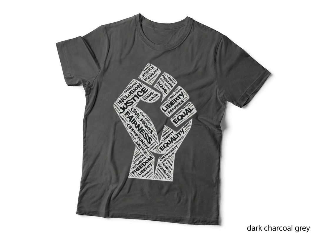 African American Civil Rights Black Power Fist Justice Design T-Shirt