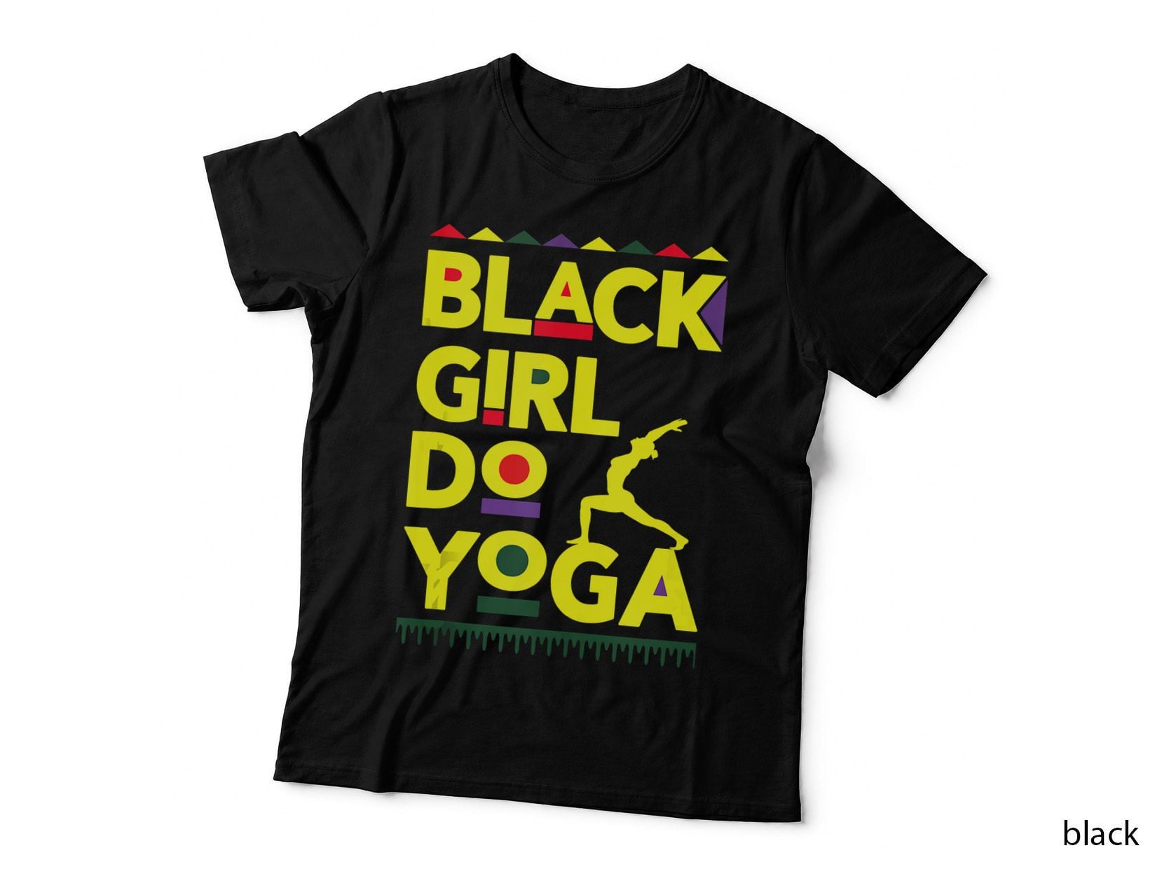 BLM Inspired African American Black Girl Do Yoga Top T-Shirt