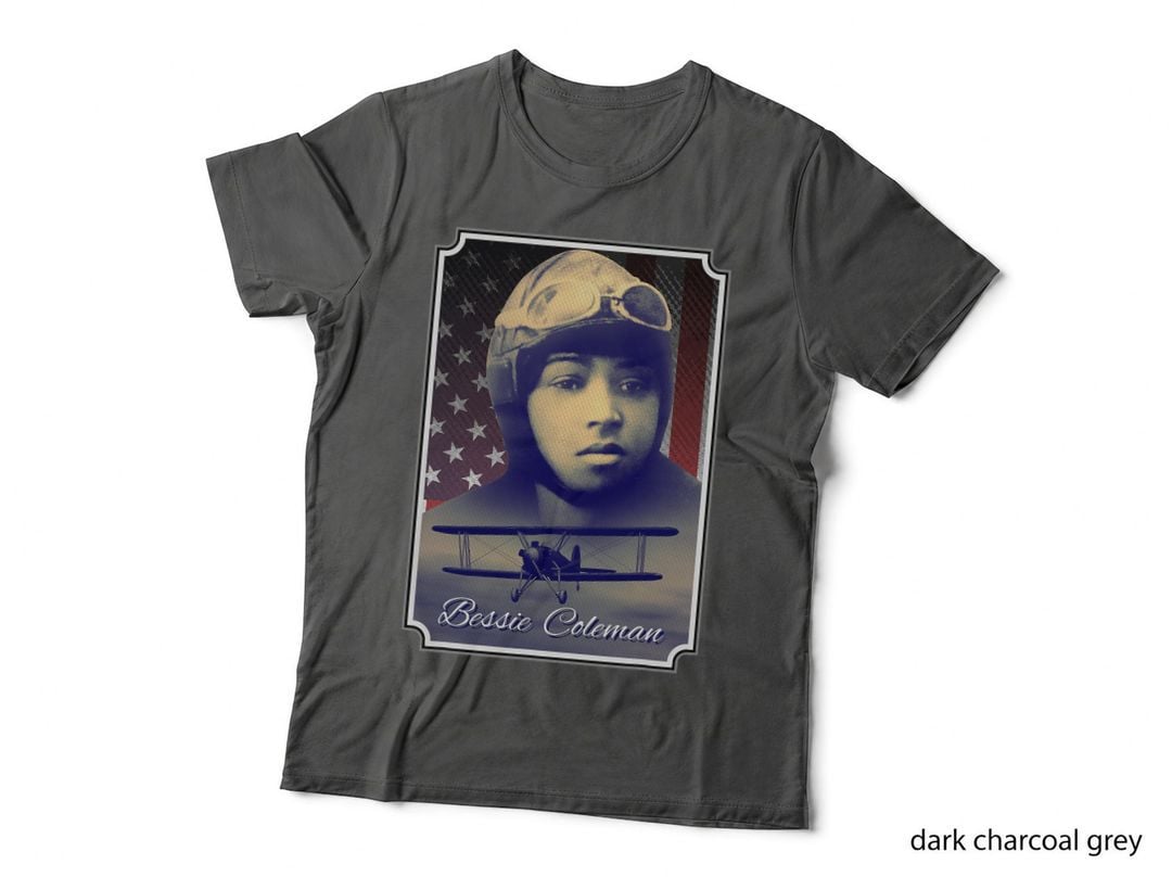 Bessie Coleman Black History Month Black American Pilot T-Shirt
