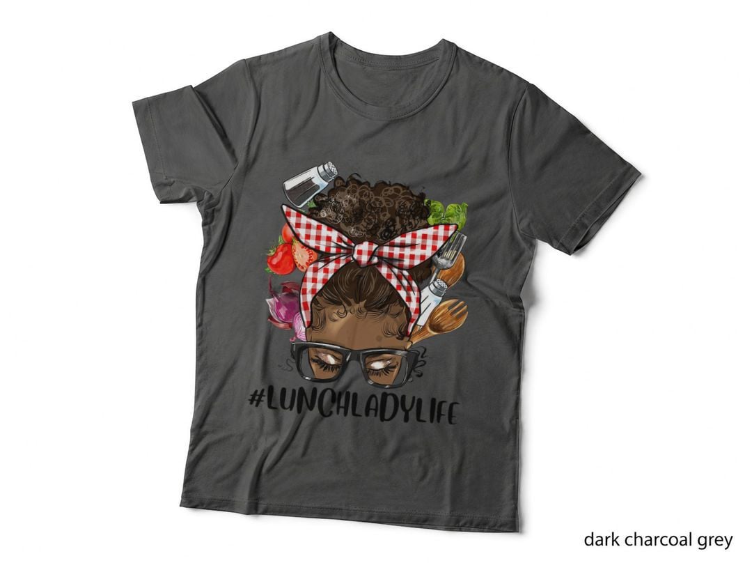 Birthday Black History Month Lunch Lady Life Afro Girl T-Shirt