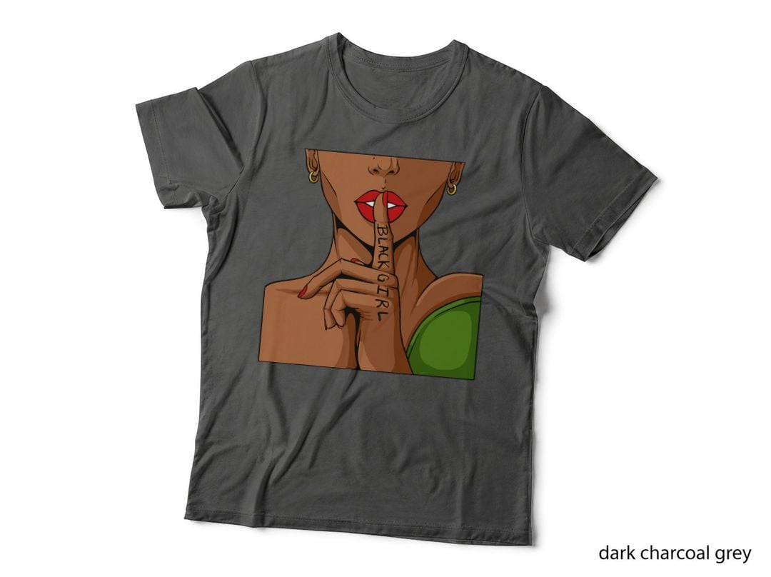 Black Girl Black History Month Cool Blm Melanin Afro Woman T-Shirt