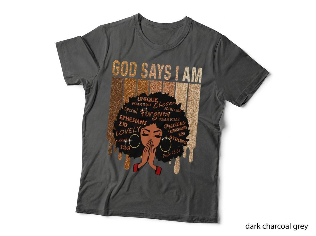 Black Girl Queen God Says I Am Melanin History Month T-Shirt